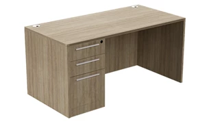 Executive Desks WFB Designs 60in x 30in Single BBF Straight Front Desk w/ Laminate Modesty