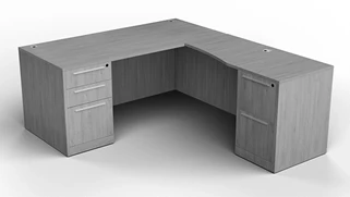 L Shaped Desks WFB Designs 60in x 72in Double Ped L-Desk