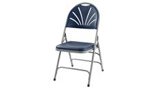 Folding Chairs National Public Seating Polyfold Fan Back Chair with Triple Brace Double Hinge