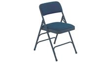 Folding Chairs National Public Seating Fabric Upholstered Premium Folding Chair with Triple Brace Double Hinge