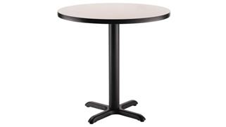 Pub & Bistro Tables National Public Seating 36in Round x 30in H - X Base Café Table