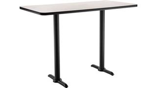 Pub & Bistro Tables National Public Seating 30in W x 48in D x 42in H - T Base Café Table