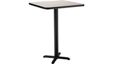 Pub & Bistro Tables National Public Seating 24in Square x 42in H - X Base Café Table
