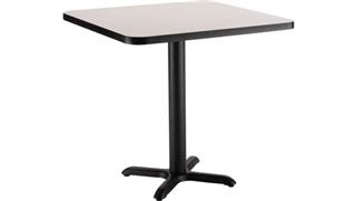 Pub & Bistro Tables National Public Seating 42in Square x 30in H - X Base  Café Table