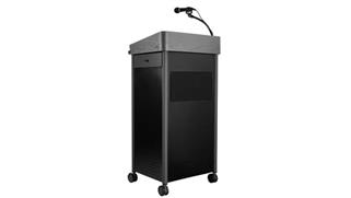 Podiums & Lecterns National Public Seating Greystone Lectern with Sound