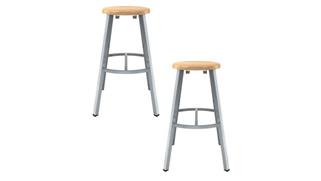 Drafting Stools National Public Seating 30in H Titan Stool, Solid Wood Seat