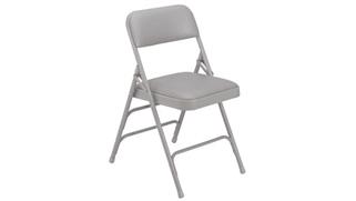 Folding Chairs National Public Seating Vinyl Upholstered Premium Folding Chair with Triple Brace Double Hinge