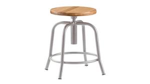 Drafting Stools National Public Seating Adjustable Height Stool With Wooden Seat