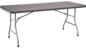 Folding Tables National Public Seating 30in x 6ft Heavy Duty Folding Table