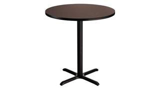 Pub & Bistro Tables National Public Seating 36in Round Café Table with X Base, 36in Height