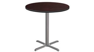 Pub & Bistro Tables National Public Seating 36in Round Café Table with X Base, 36in Height