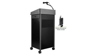 Podiums & Lecterns National Public Seating Lectern with Sound and Wireless Tie Clip/Lavalier Mic