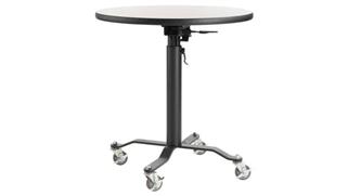 Adjustable Height Desks & Tables National Public Seating 36in Round, Adjustable Height Café Table