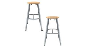 Drafting Stools National Public Seating 30in H Titan Stool, Solid Wood Seat