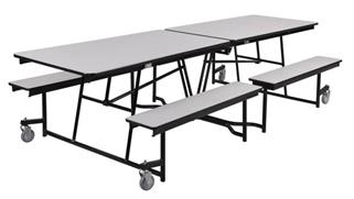 Cafeteria Tables National Public Seating 12ft Table with Bench Seating
