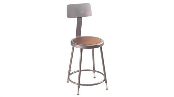 24in H Stool with Backrest