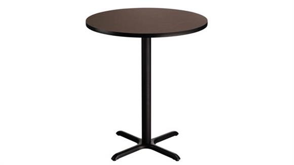 36in Round Café Table with X Base, 42in Height