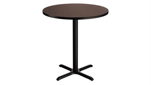 36in Round Café Table with X Base, 36in Height