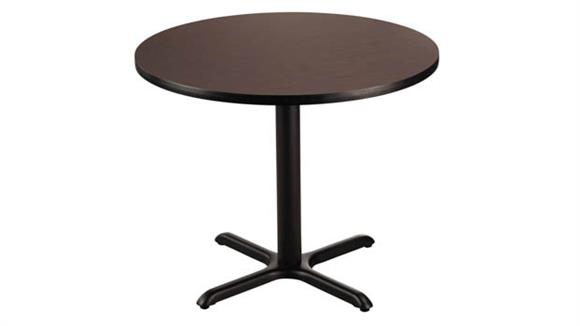 36in Round Café Table with X Base, 30in Height