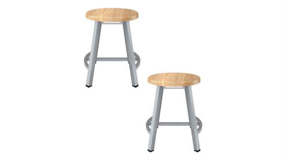18in H Titan Stool, Solid Wood Seat
