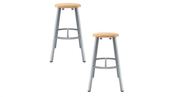 30in H Titan Stool, Solid Wood Seat