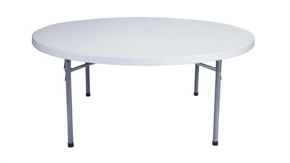6ft Round Lightweight Folding Table