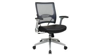 Office Chairs WFB Designs Mesh Back, Leather Seat, Manager Chair with Flip Arms