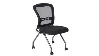 Folding Chairs WFB Designs Mesh Back Armless Nesting Chair