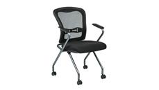 Folding Chairs WFB Designs Mesh Back Nesting Chair with Arms