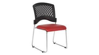 Stacking Chairs WFB Designs Plastic Vent Back Sled Base Chair with Enhanced Fabric Seat