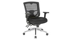 Office Chairs WFB Designs Contoured Plastic Black Back Manager Chair with Polyurethane Seat