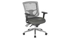 Office Chairs WFB Designs Contoured Plastic Grey Back Manager Chair with Polyurethane Seat
