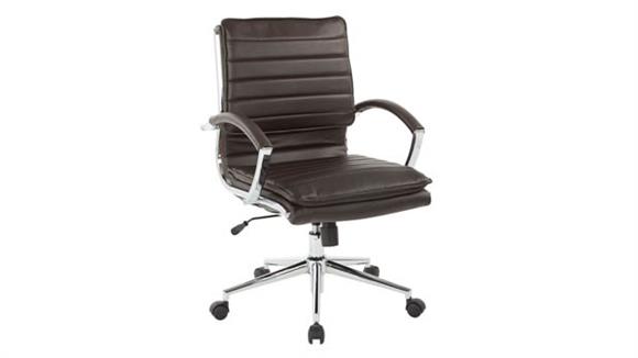 Office Chairs WFB Designs Mid Back Manager Faux Leather Chair