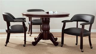 Conference Tables WFB Designs 48in Round Wood Veneer Conference Table with Queen Anne Base
