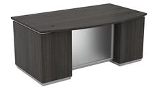Executive Desks WFB Designs 72in x 42in Double Pedestal Bow Front Desk