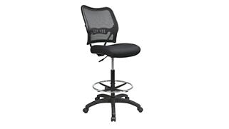 Drafting Stools Office Star Deluxe Mesh Grid Back and Fabric Seat Pneumatic Height Adj. Stool