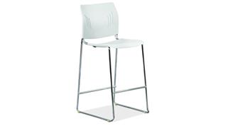 Counter Stools Office Source Polyurethane Stool with Footrest & Chrome Base