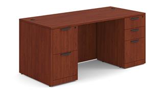 Executive Desks Office Source 66in x 30in Double Pedestal Desk
