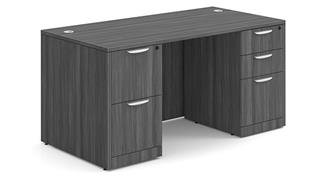 Executive Desks Office Source 60in x 30in Double Pedestal Desk