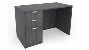 Compact Desks Office Source 47" x 30" Single Pedestal Desk - Box Box File (BBF)