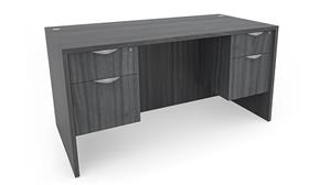 Executive Desks Office Source 72in x 30in Double Hanging Pedestal Desk