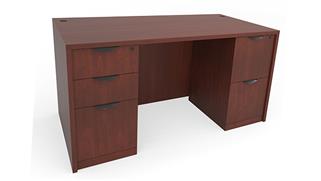 Executive Desks Office Source 66" x 30" Double Pedestal Desk - BBF and FF