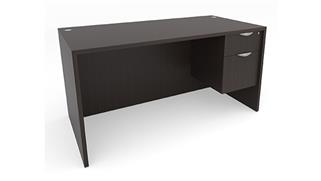Executive Desks Office Source 60in x 30in Single Hanging Pedestal Desk