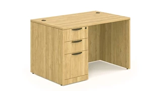 Compact Desks Office Source 60in x 30in Single Pedestal Desk 