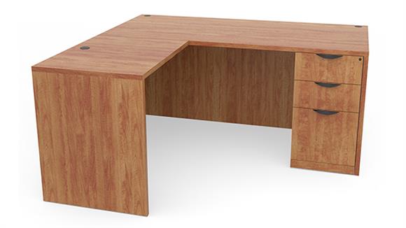 L Shaped Desks Office Source 71" x 72" Single BBF Pedestal L Shaped Desk