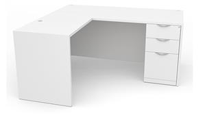 L Shaped Desks Office Source 60in x 77in Single BBF Pedestal L-Shaped Desk