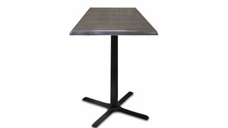 Cafeteria Tables Office Source 30in Height, 30in x 30in Square in Door/Outdoor Table with X Base