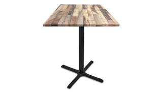 Cafeteria Tables Office Source 30in Height, 30in x 30in Square in Door/Outdoor Table with X Base