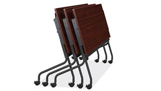 Training Tables Office Source 48in x 24in Flip Top Nesting Table