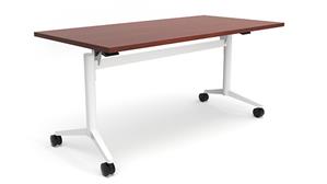 Training Tables Office Source 60in x 30in Flip Top Nesting Table